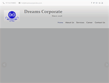 Tablet Screenshot of dreamscorporate.co.in